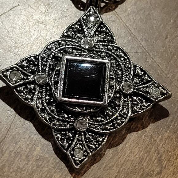 Sterling Jewelry - Vintage Sterling Silver With Marcasite Pendant